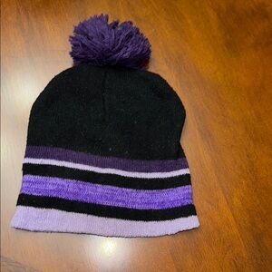 Purple and Black Kids Beanie